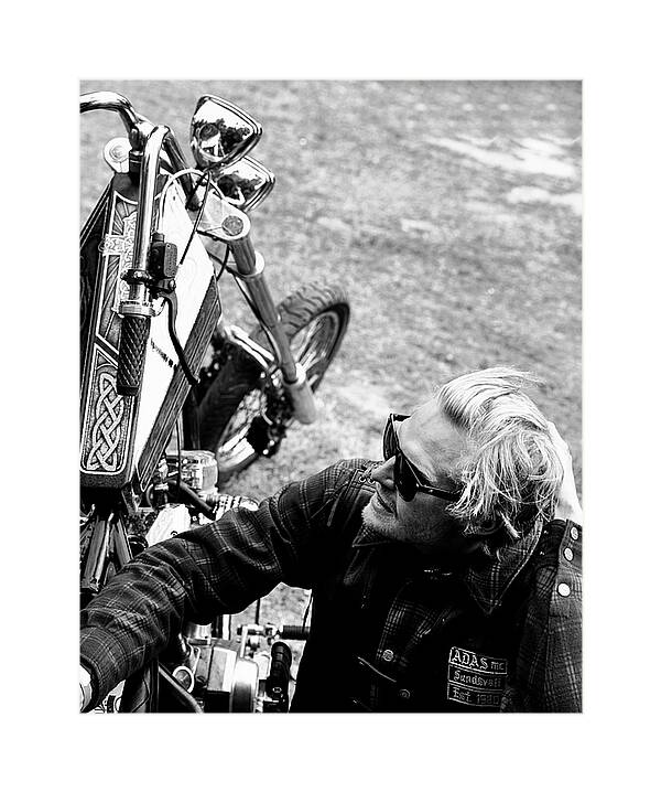 Klassisk tavla Harley Davidson Chopper-motorfotokonst