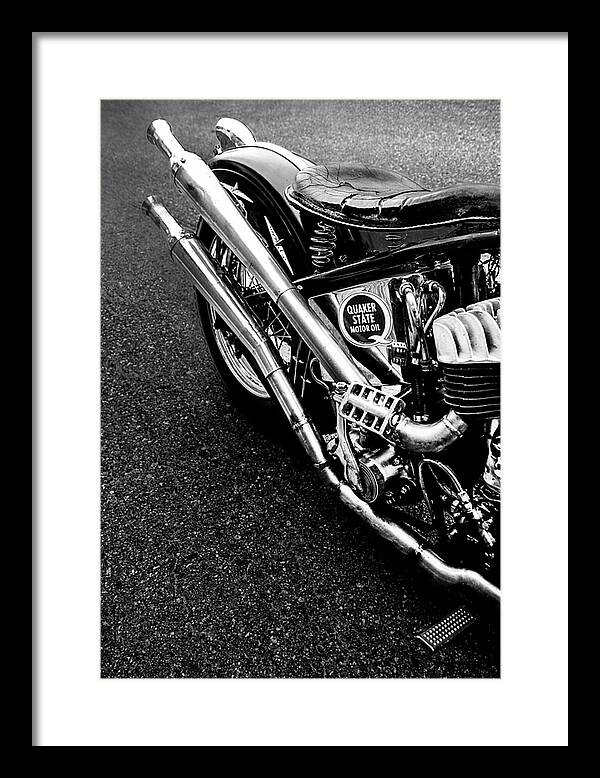 bild harley-davidson motor och avgasrör. Retro bild