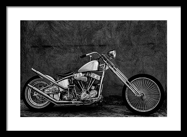 svartvit vintage bild harley-davidson