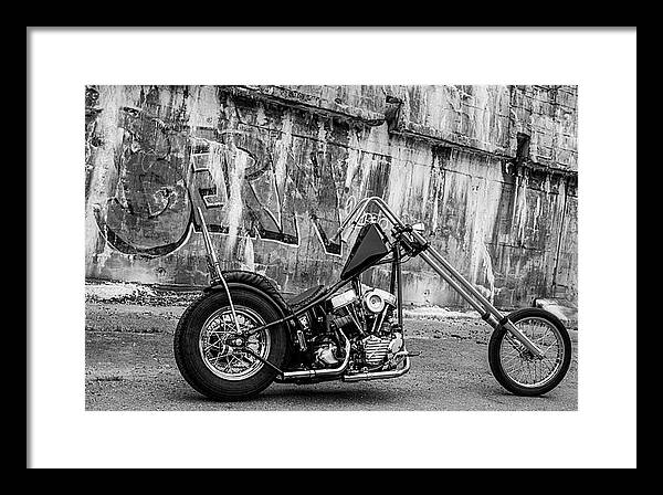 Harley Davidson långaffel motorcykel.